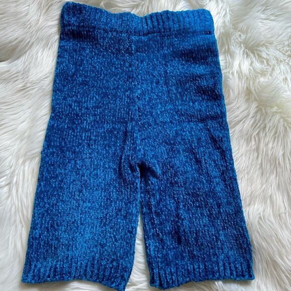 Blue Fuzzy Sweater Knit Malibu Bike Shorts - Picture 2 of 13